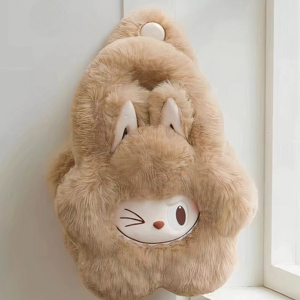 Peluche sac à main style Labubu doux fourrure hiver mignon