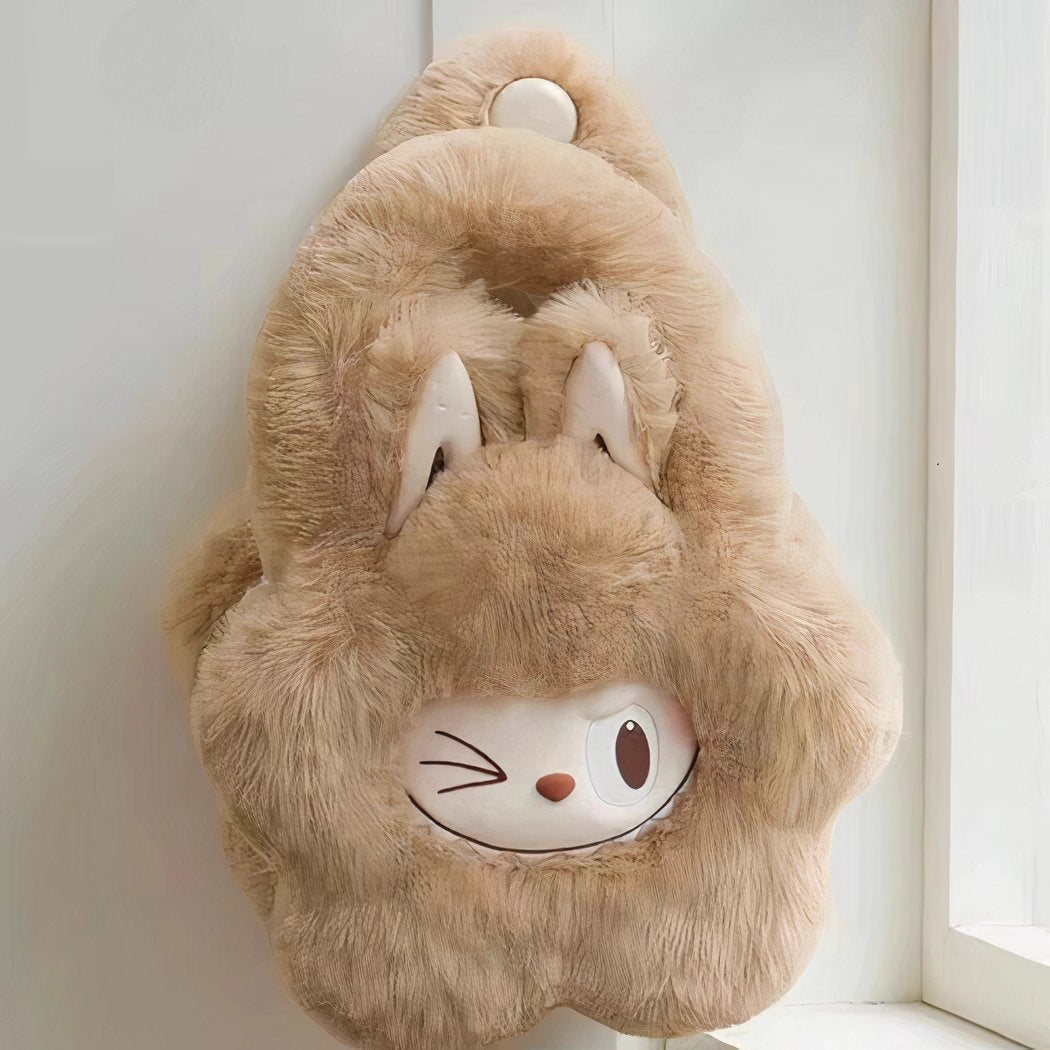 Peluche sac à main style Labubu doux fourrure hiver mignon