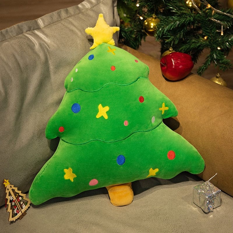 Peluche sapin de Noël coloré Vert
