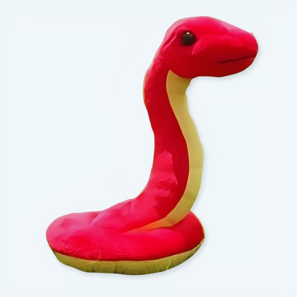 Peluche serpent rouge doux câlin enfant chambre La compagnie de la peluche