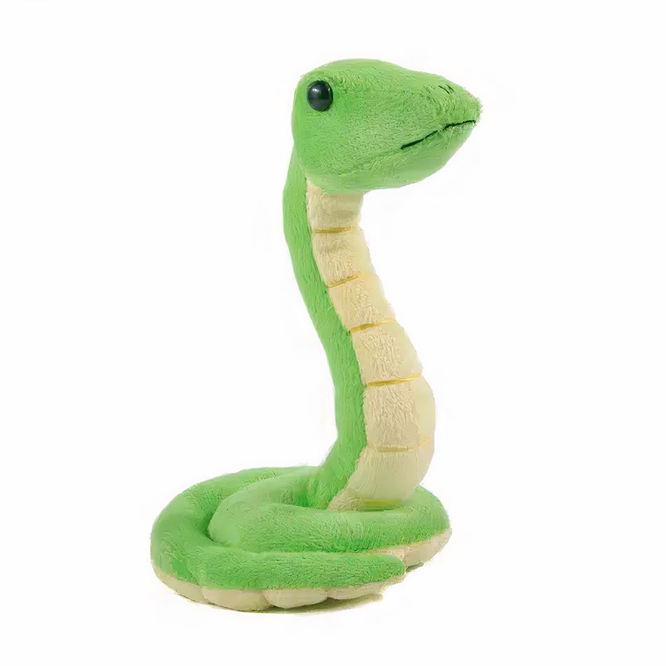 Peluche serpent vert doux pour enfant chambre jungle La compagnie de la peluche