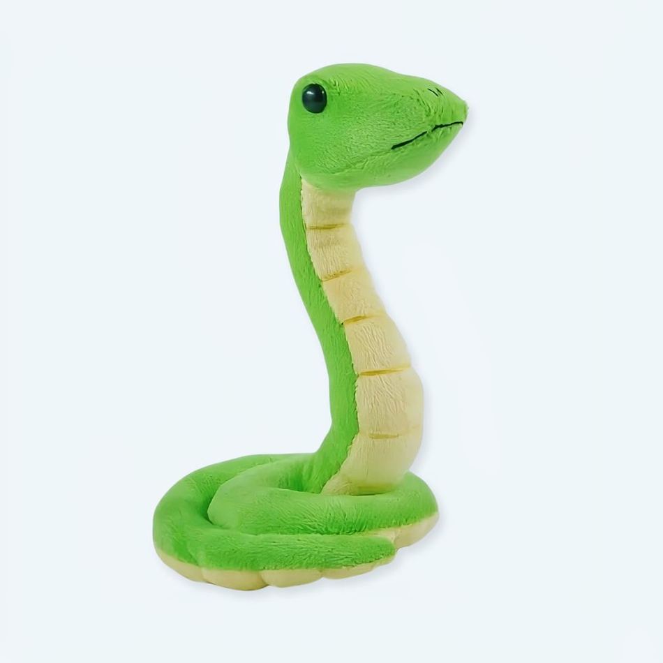 Peluche serpent vert doux pour enfant chambre jungle La compagnie de la peluche
