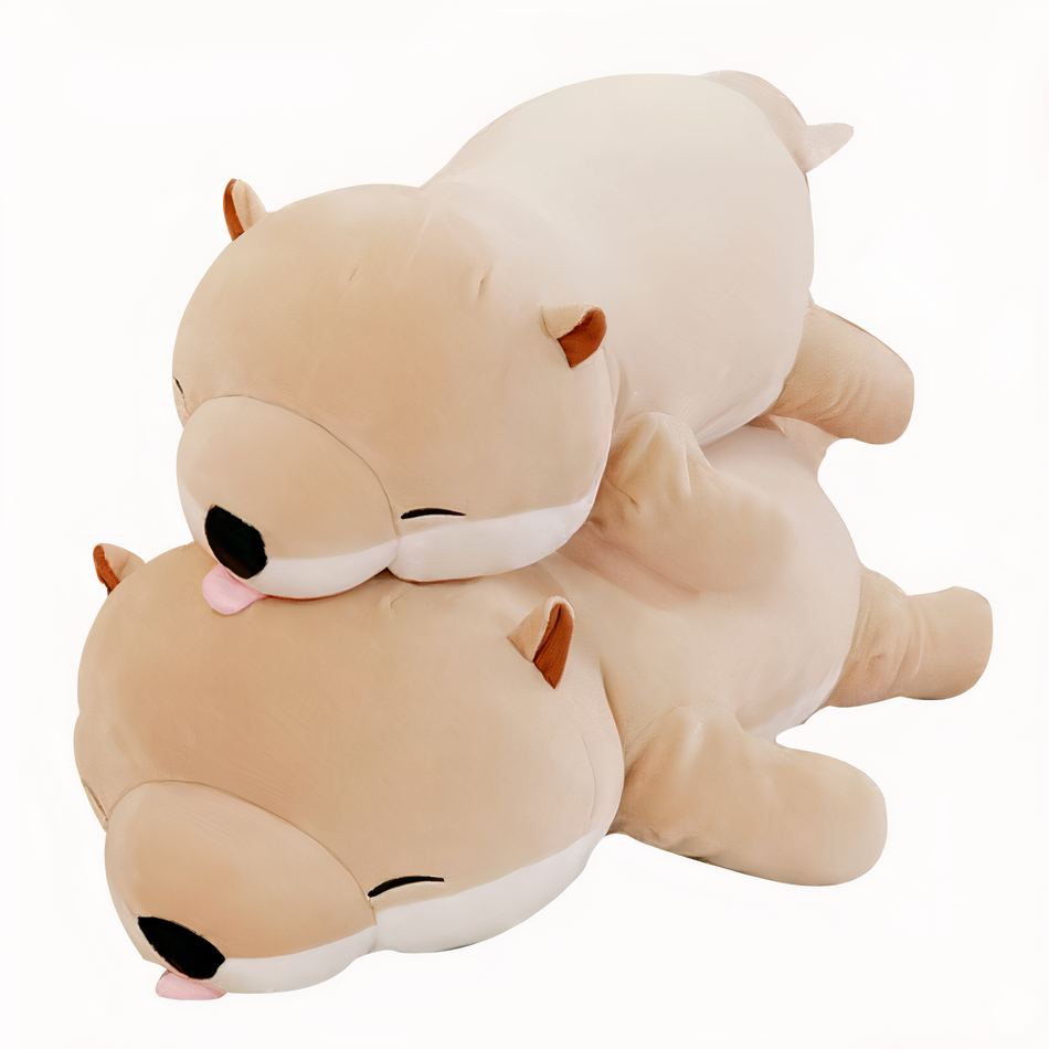 Peluche Shiba inu beige doux câlin compagnon déco La compagnie de la peluche