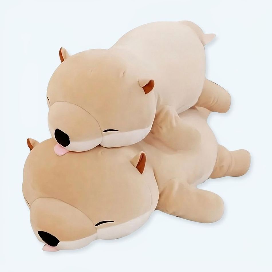 Peluche Shiba inu beige doux câlin compagnon déco La compagnie de la peluche