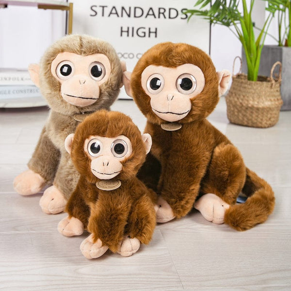 Peluche singe bavard et expressif