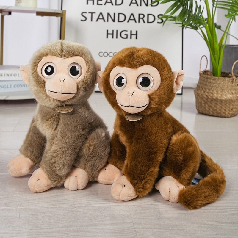 Peluche singe bavard et expressif