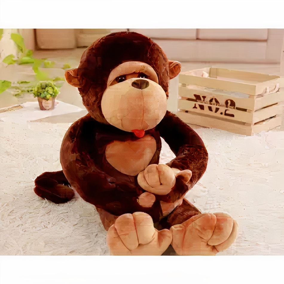 Peluche singe doux enfant câlin jungle amusant La compagnie de la peluche