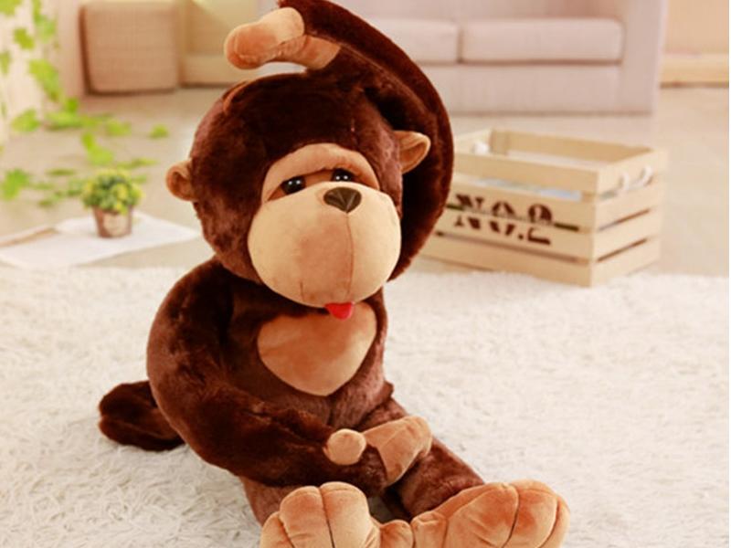 Peluche singe doux enfant câlin jungle amusant La compagnie de la peluche