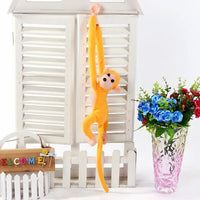 Peluche singe kawaii orange câlin queue longue douce La compagnie de la peluche