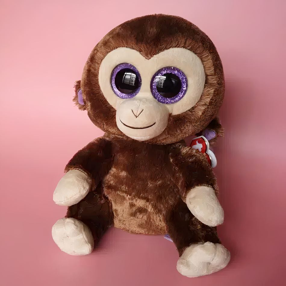 Peluche singe marron doux enfant câlin amusant La compagnie de la peluche