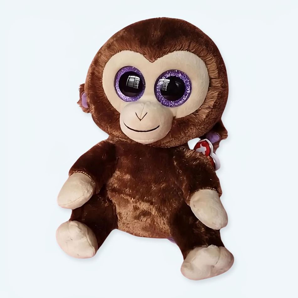 Peluche singe marron doux enfant câlin amusant La compagnie de la peluche