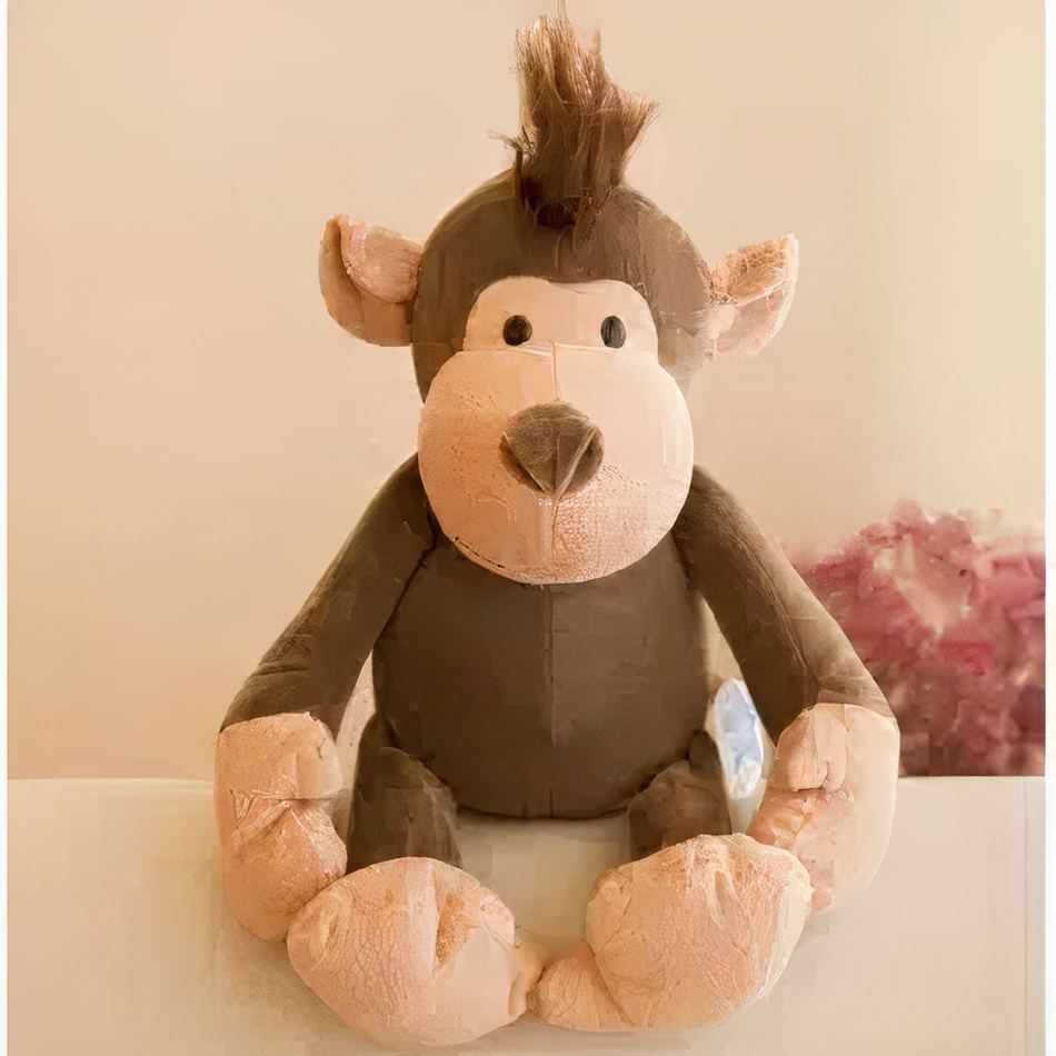 Peluche singe marron doux enfant jungle câlin La compagnie de la peluche
