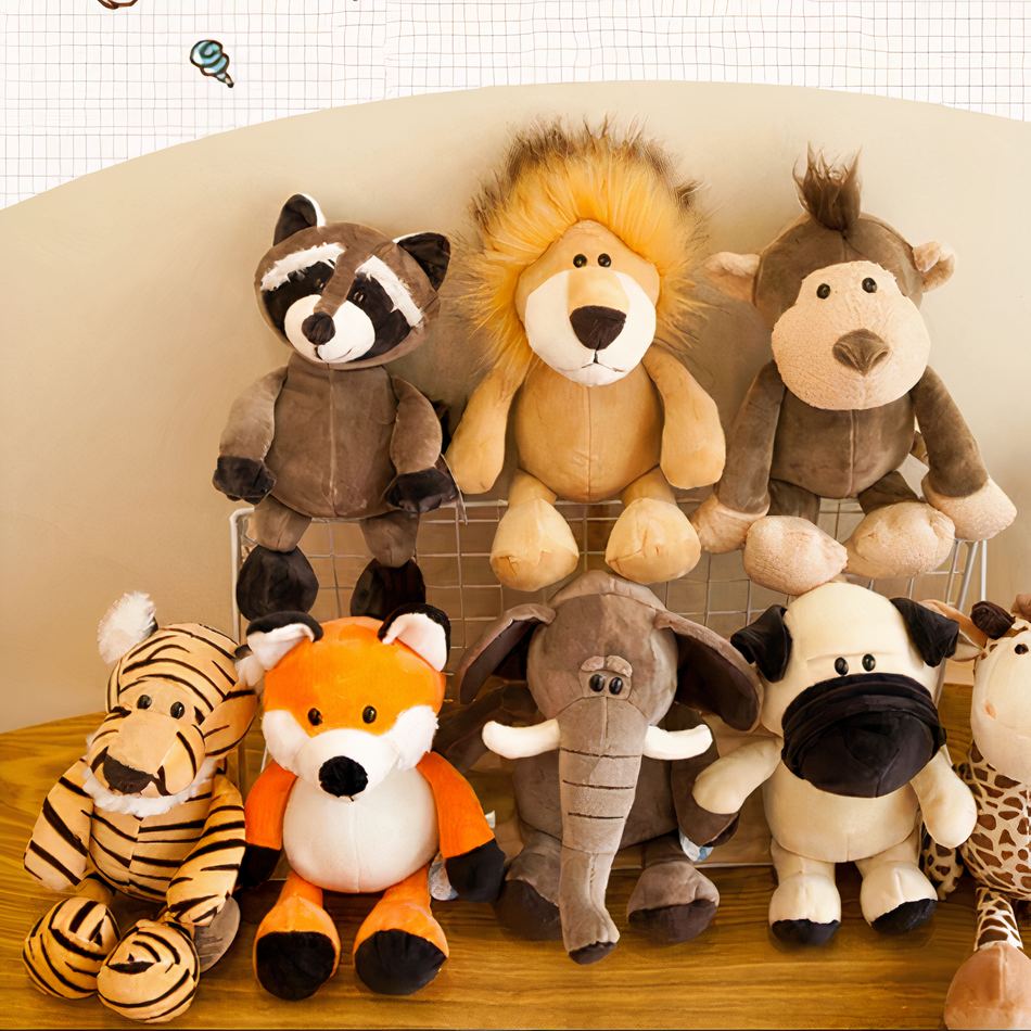 Peluche singe marron doux enfant jungle câlin La compagnie de la peluche