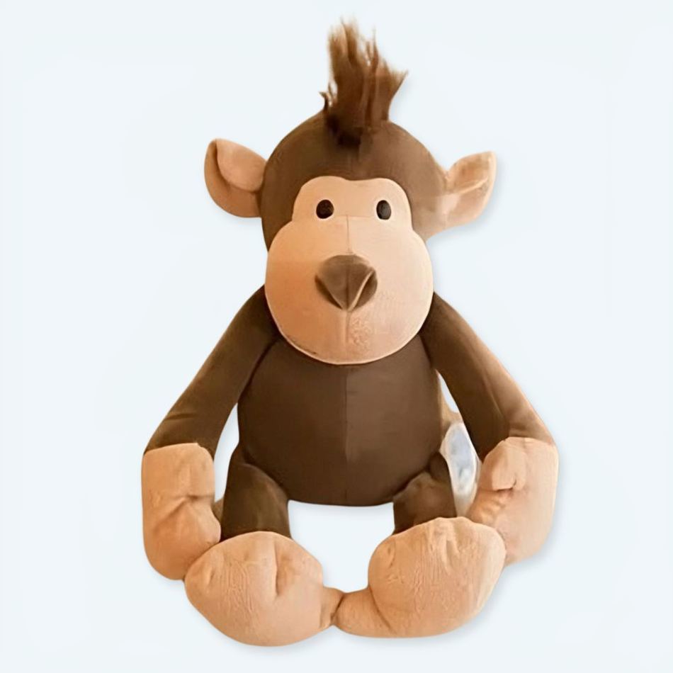 Peluche singe marron doux enfant jungle câlin La compagnie de la peluche