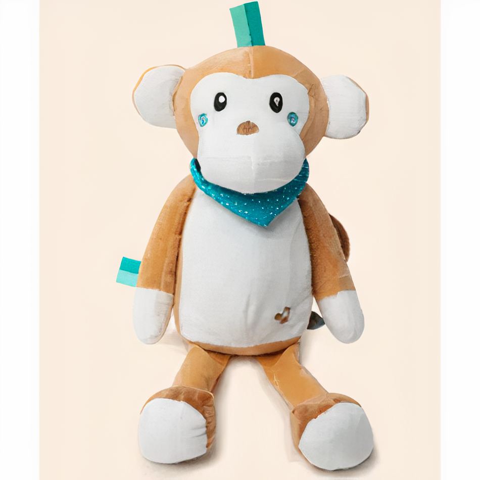 Peluche singe musical doux enfant chambre câlin nocturne La compagnie de la peluche