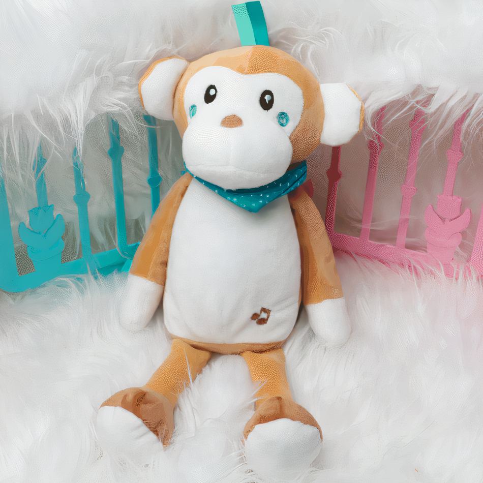 Peluche singe musical doux enfant chambre câlin nocturne La compagnie de la peluche