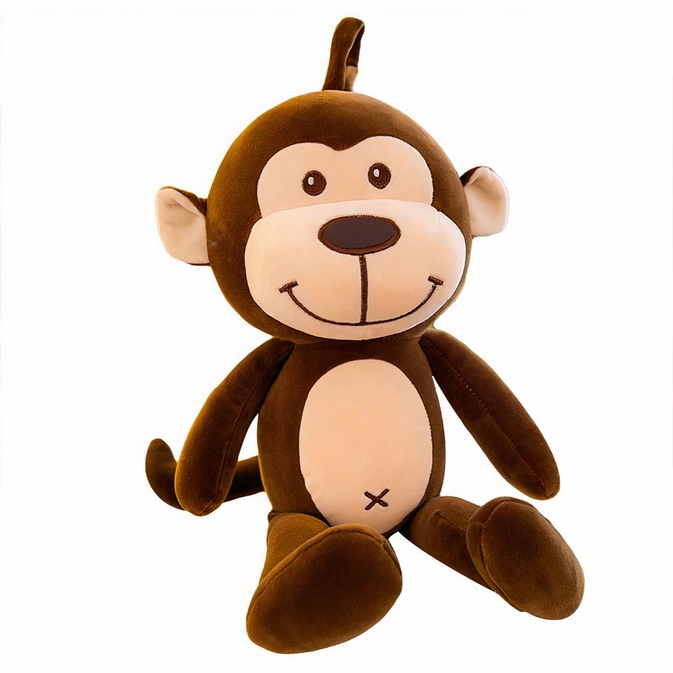 Peluche singe oreiller doux mignon enfant chambre déco 75cm La compagnie de la peluche