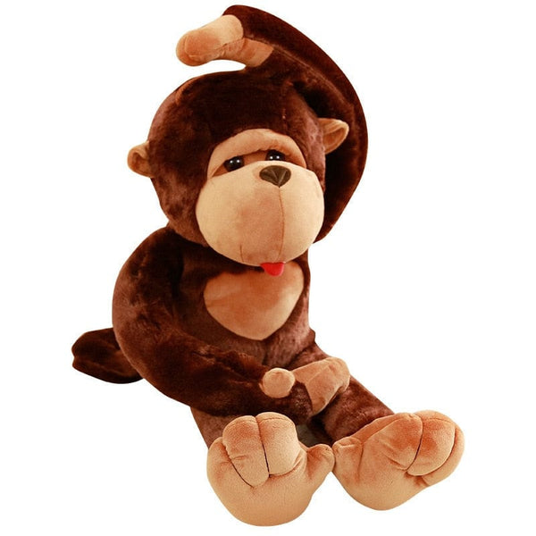 Peluche singe souple et flexible 80cm