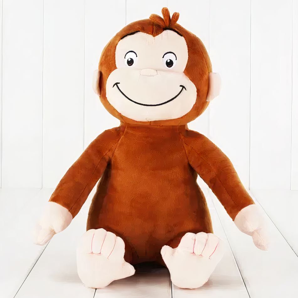 Peluche singe sourire doux pour enfants jungle fun La compagnie de la peluche