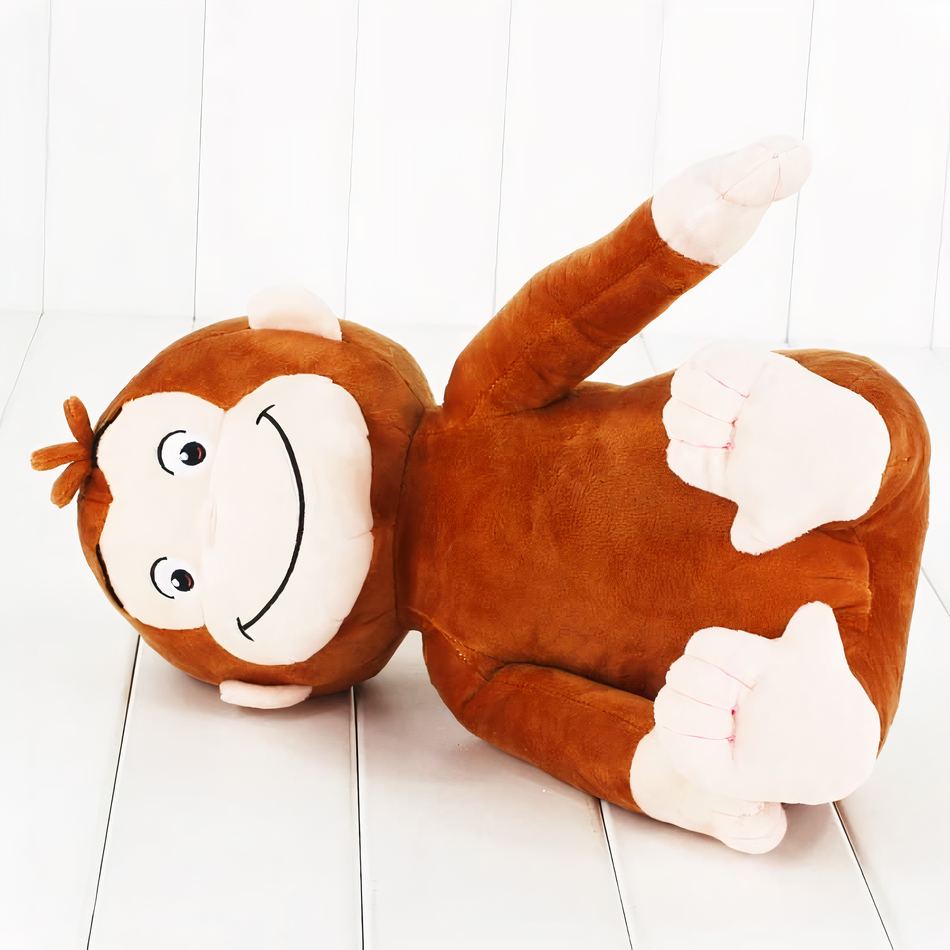 Peluche singe sourire doux pour enfants jungle fun La compagnie de la peluche