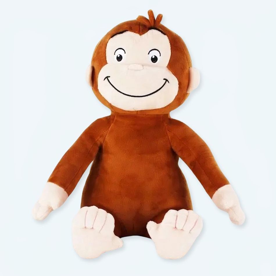 Peluche singe sourire doux pour enfants jungle fun La compagnie de la peluche