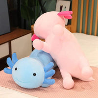 Peluche squishmallow axolotl coloré
