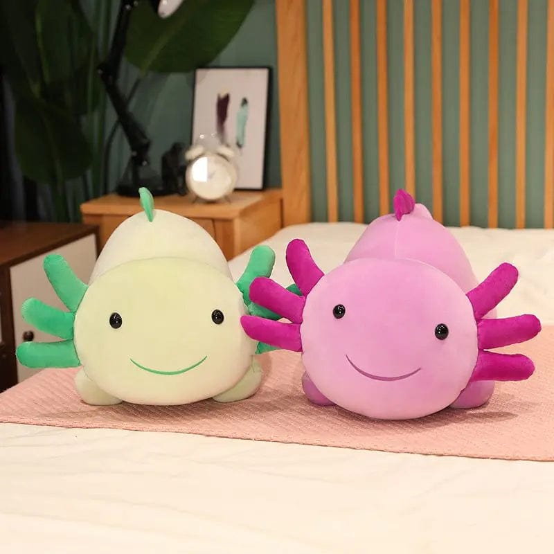 Peluche squishmallow axolotl coloré