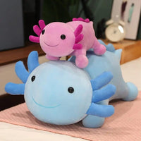 Peluche squishmallow axolotl coloré