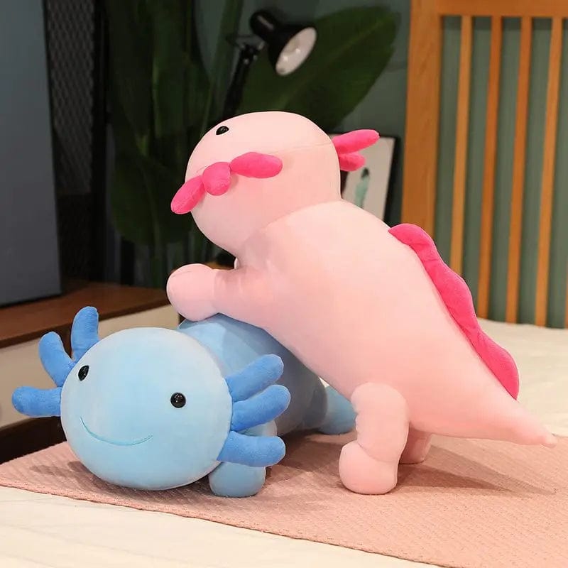 Peluche squishmallow axolotl coloré