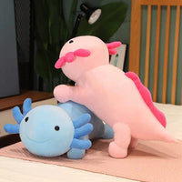 Peluche squishmallow axolotl coloré