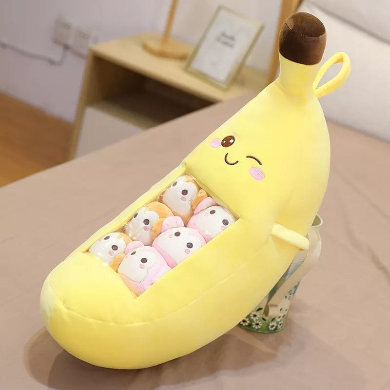 Peluche squishmallow banane géante