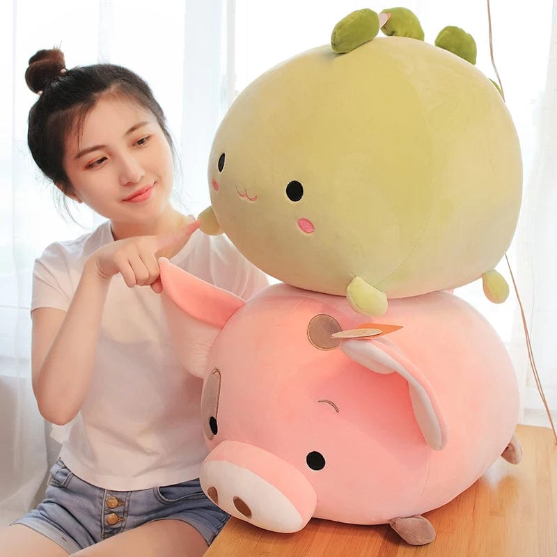 Peluche squishmallow dinosaure vert