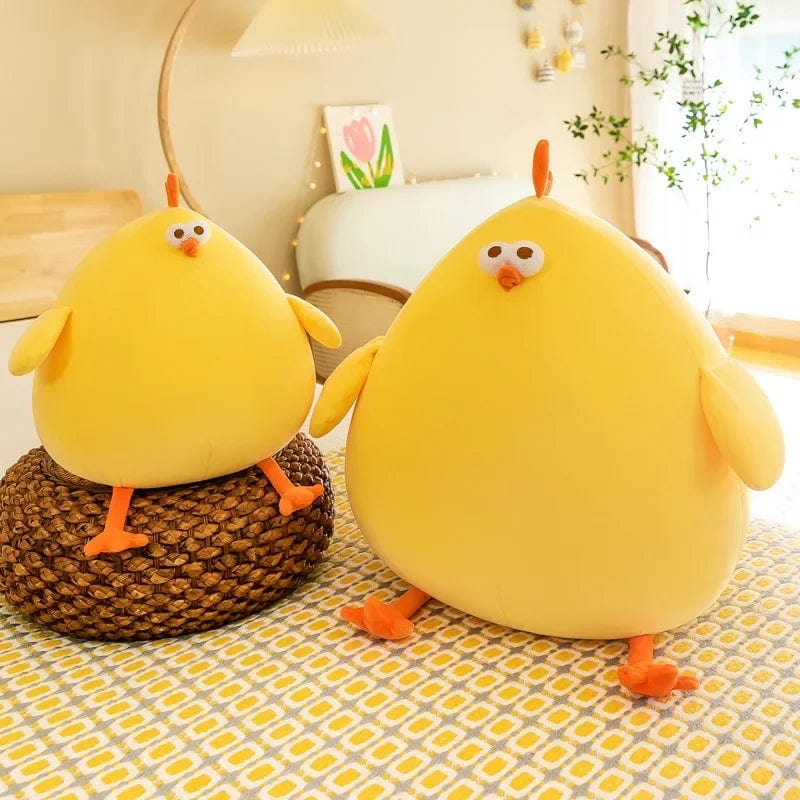 Peluche squishmallow poule beige et moelleuse