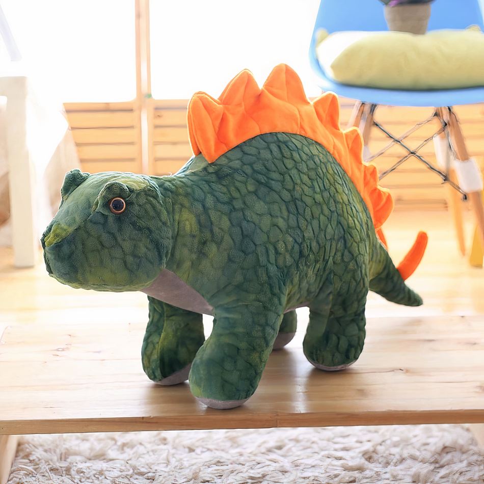 Peluche stégosaure vert doux dinosaure enfant câlin La compagnie de la peluche