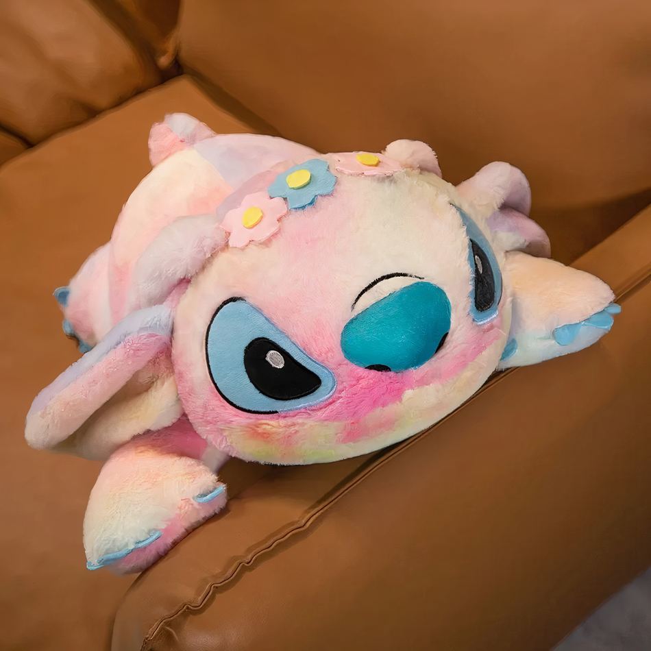 Peluche Stitch Angel géant doux câlin déco chambre rose La compagnie de la peluche