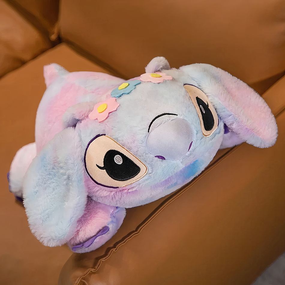 Peluche Stitch Angel géant doux câlin déco chambre violet La compagnie de la peluche