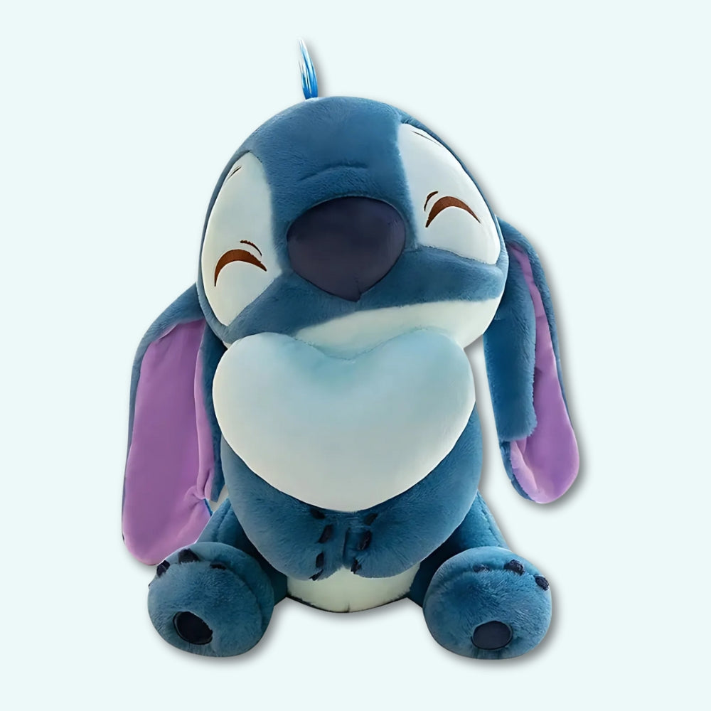 Peluche Stitch cœur tendre câlin enfant Disney doux La compagnie de la peluche