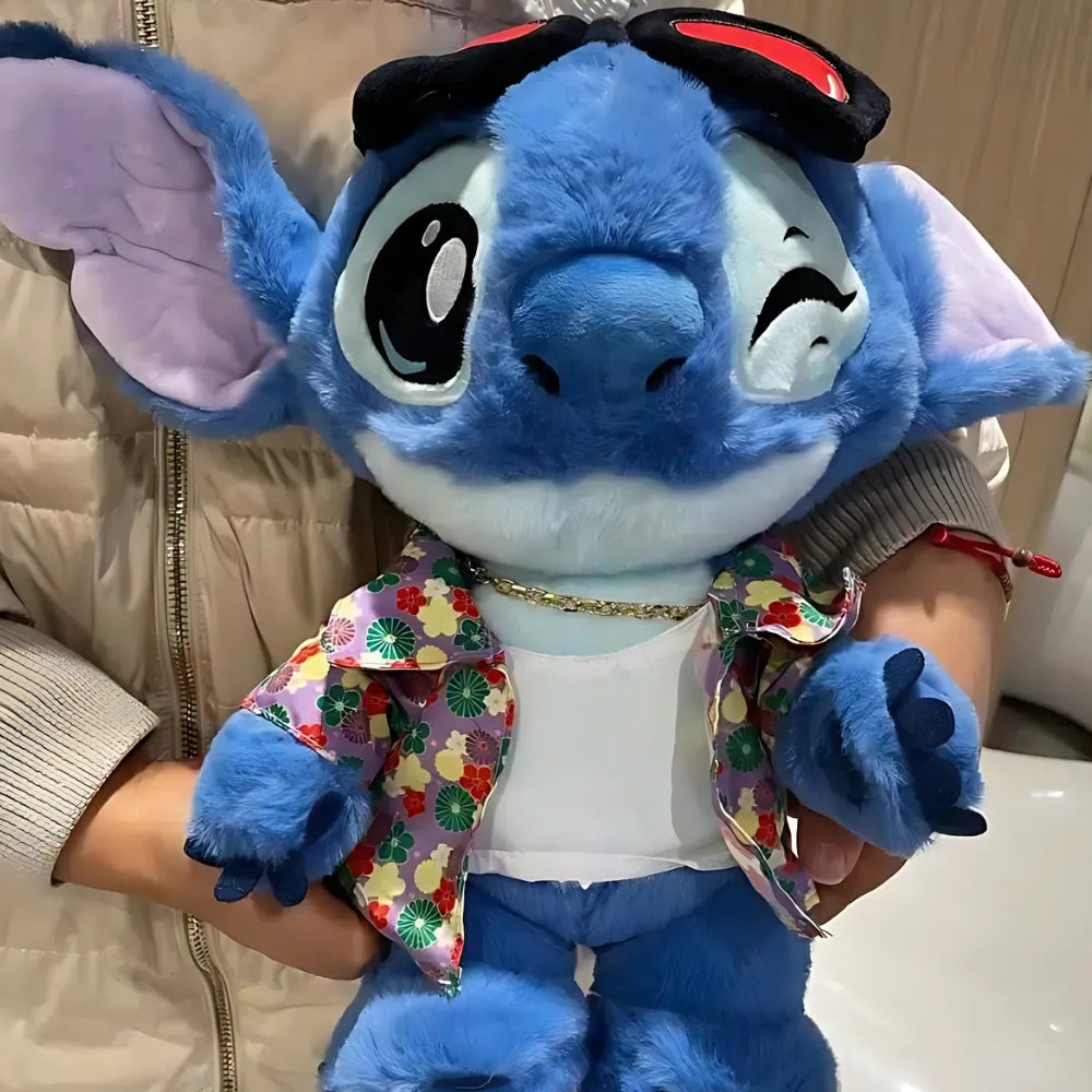 Peluche Stitch fleurs tropicales douce câline enfant La compagnie de la peluche