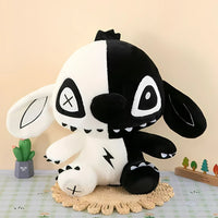 Peluche Stitch noir blanc Disney collection douce hiver La compagnie de la peluche