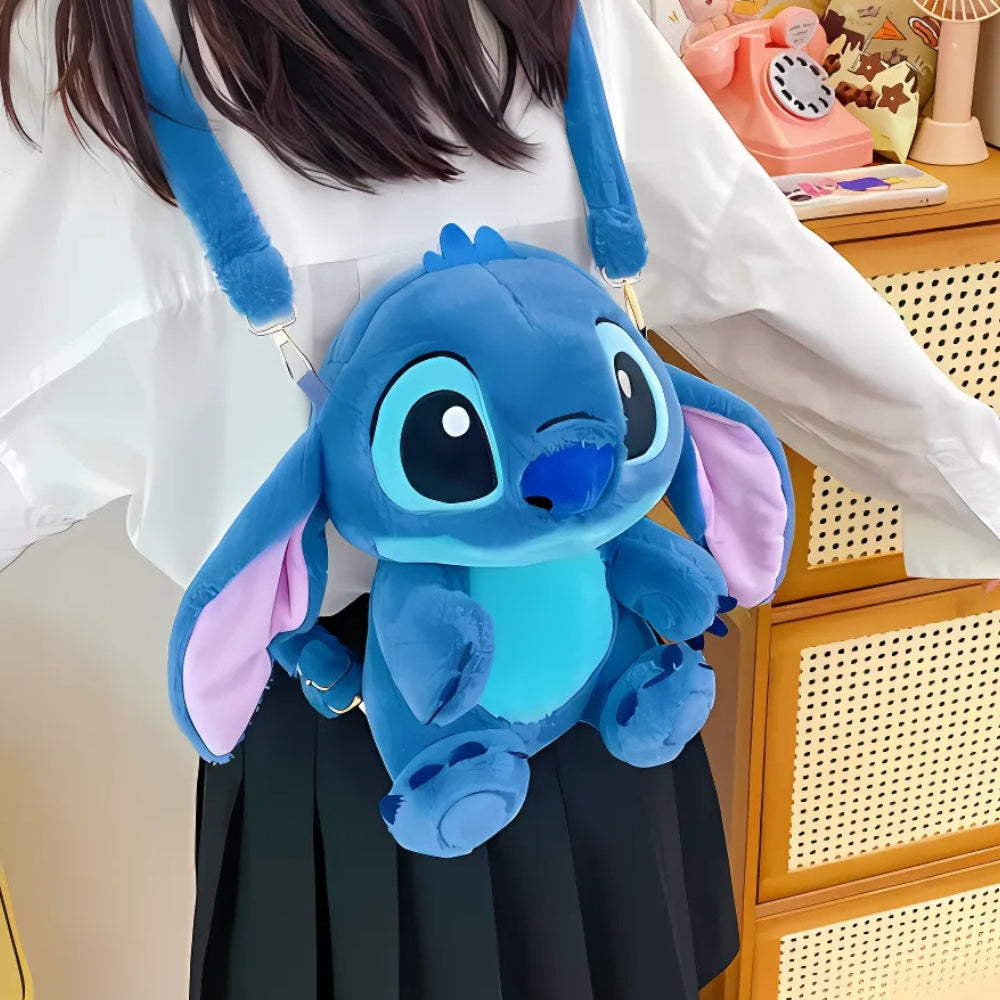 Peluche Stitch sac à dos doux univers Disney enfant La compagnie de la peluche