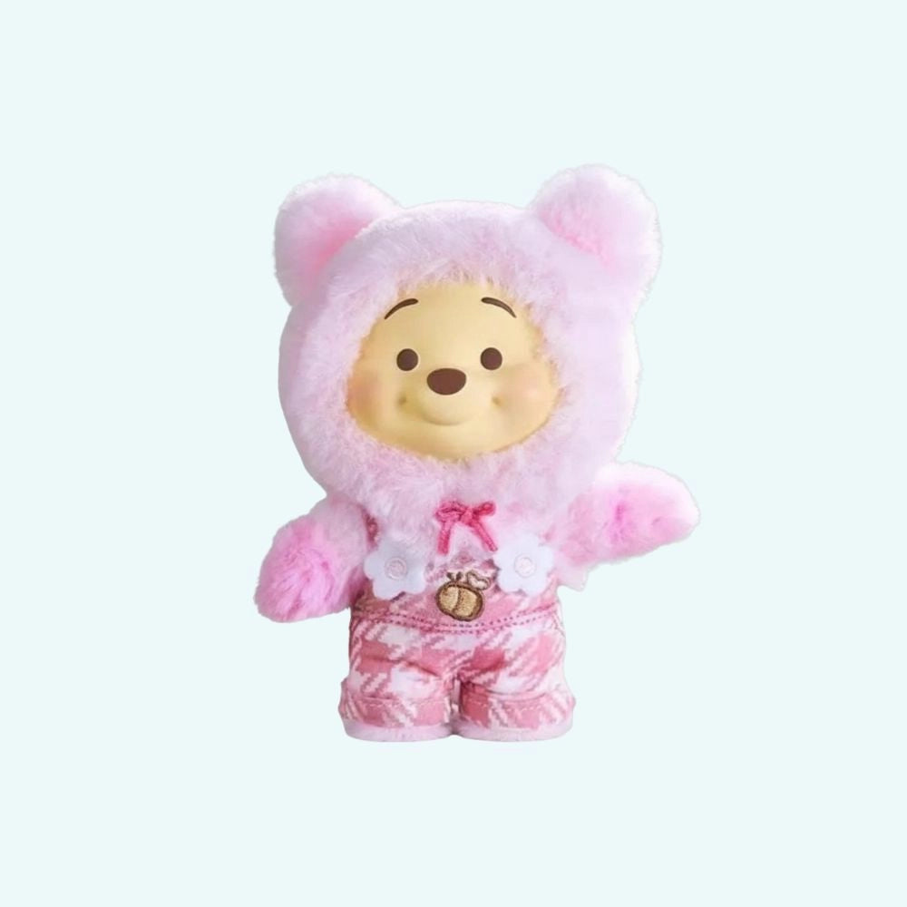 Peluche style Labubu Winnie ourson velours doux câlin