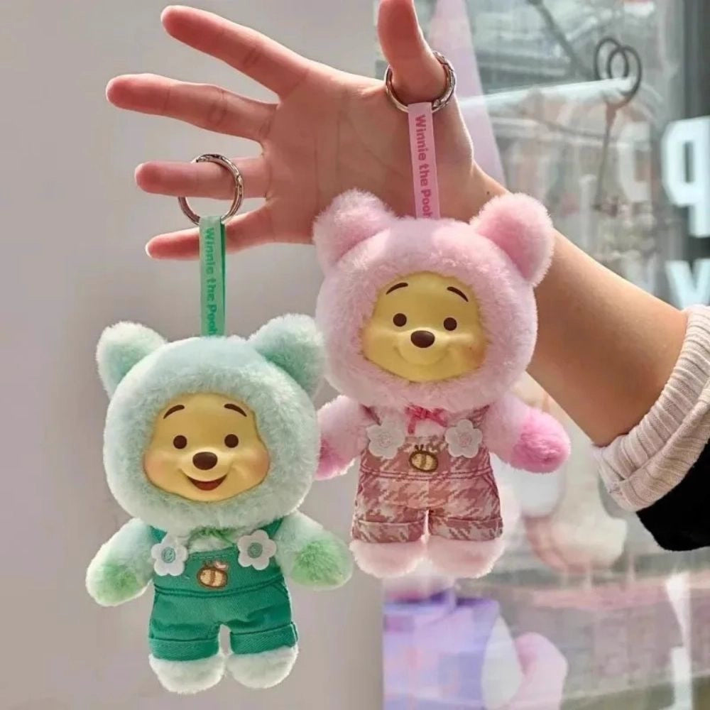 Peluche style Labubu Winnie ourson velours doux câlin
