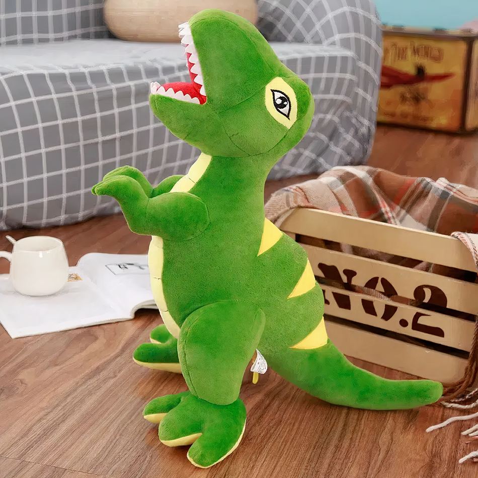 Peluche T-rex géante douce enfant dinosaure câlin 110cm / vert La compagnie de la peluche