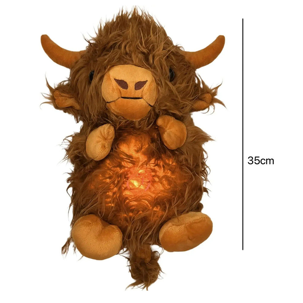 Peluche taureau doux musical apaisant enfant nuit La compagnie de la peluche
