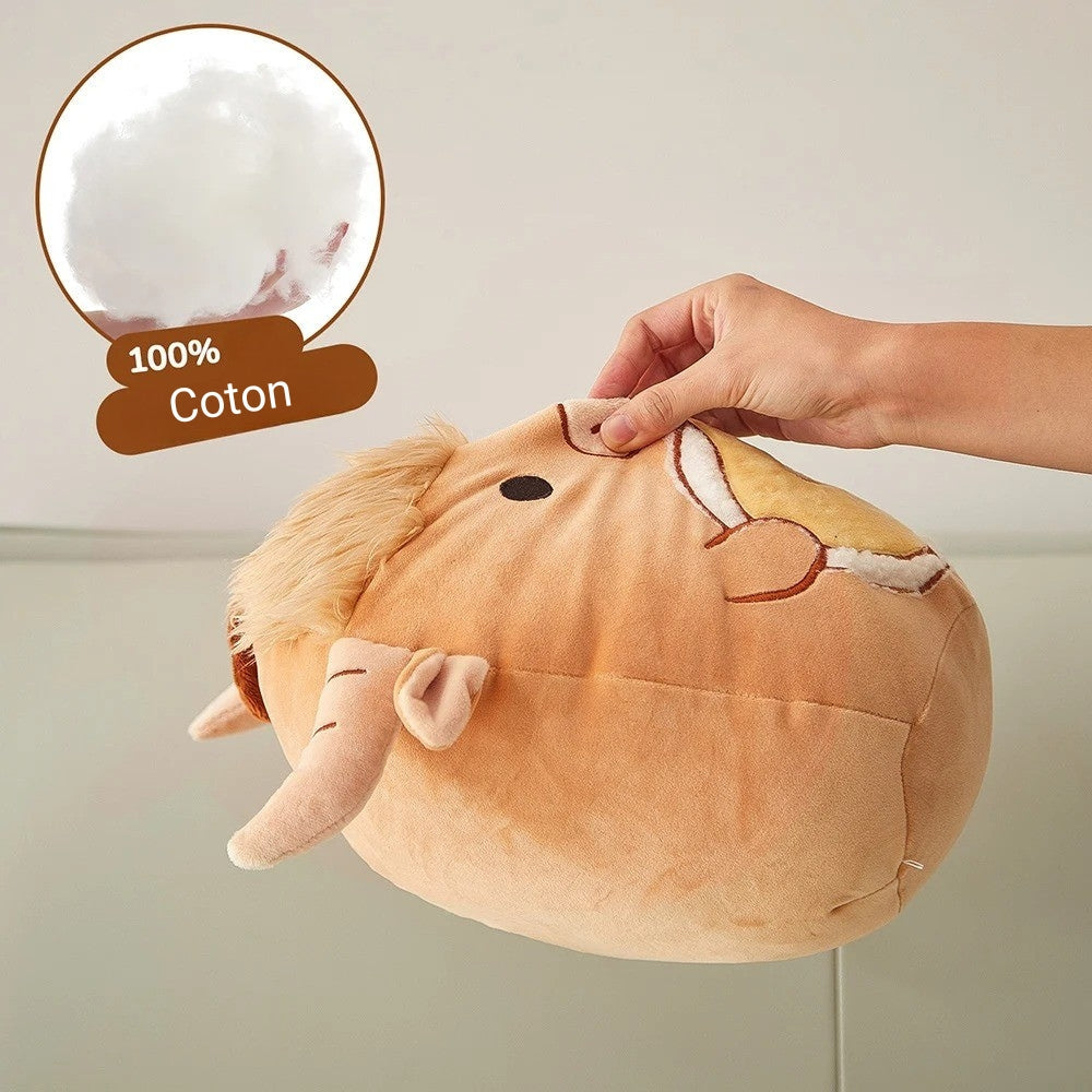 Peluche taureau musicien douce Squishmallow amusant La compagnie de la peluche