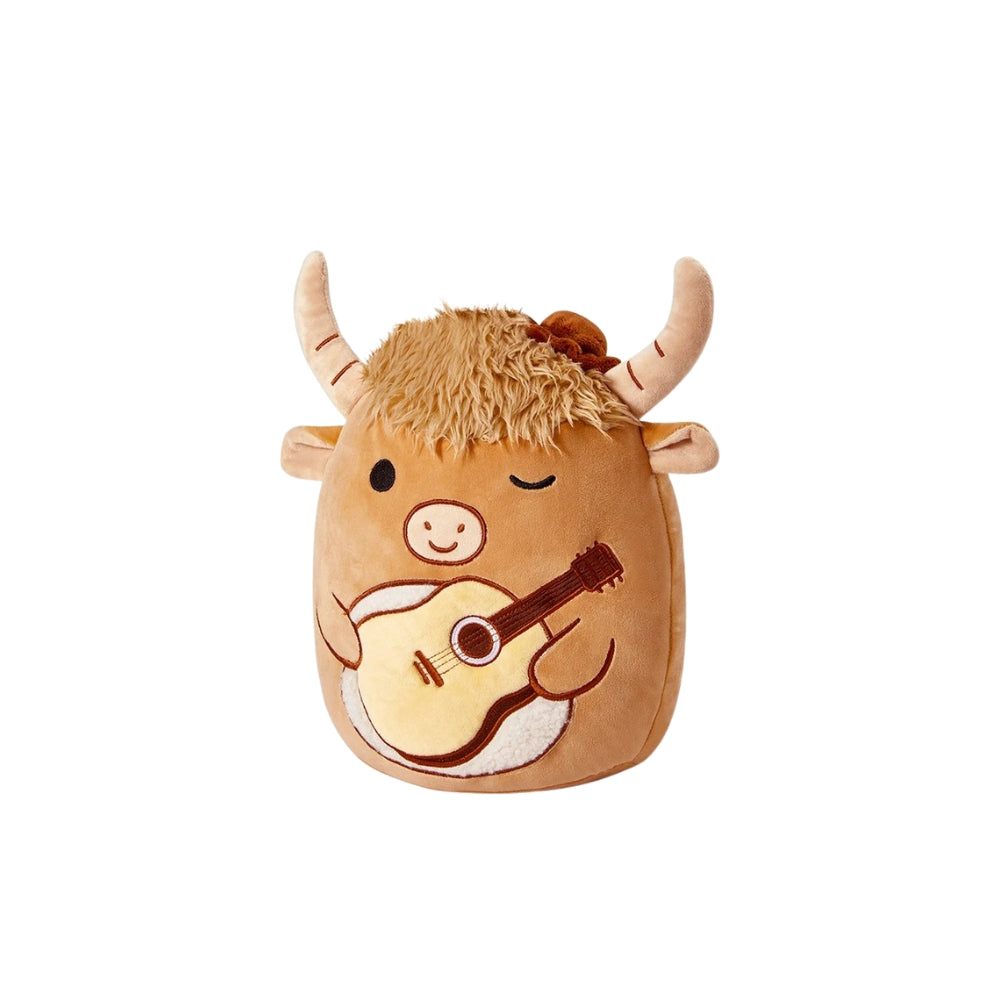 Peluche taureau musicien douce Squishmallow amusant La compagnie de la peluche