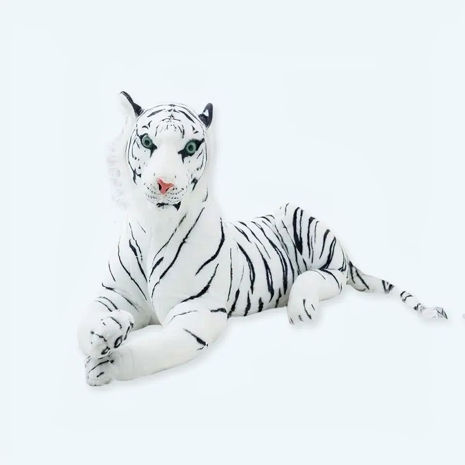 Peluche tigre blanc géant doux câlin enfants hiver La compagnie de la peluche