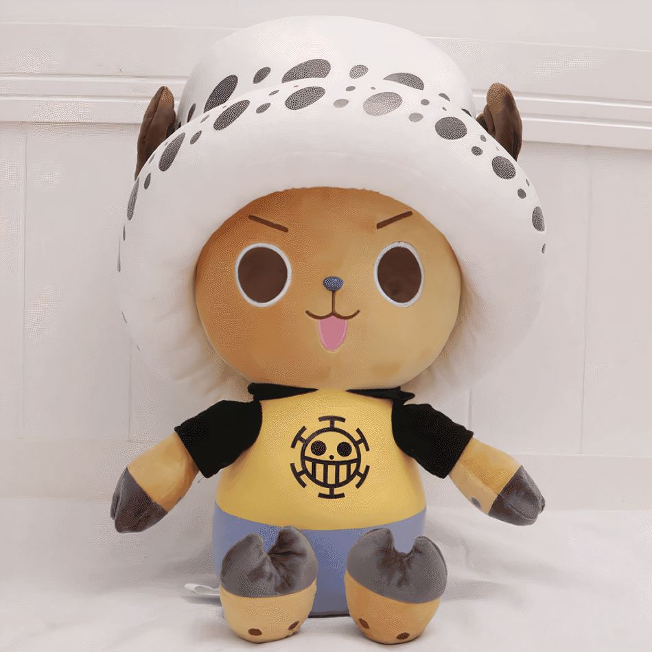 Peluche Tony Chopper One Piece blanche douce câline 35cm La compagnie de la peluche