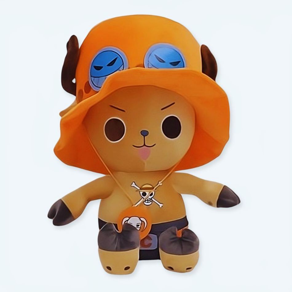 Peluche Tony Chopper One Piece pirate orange doux La compagnie de la peluche