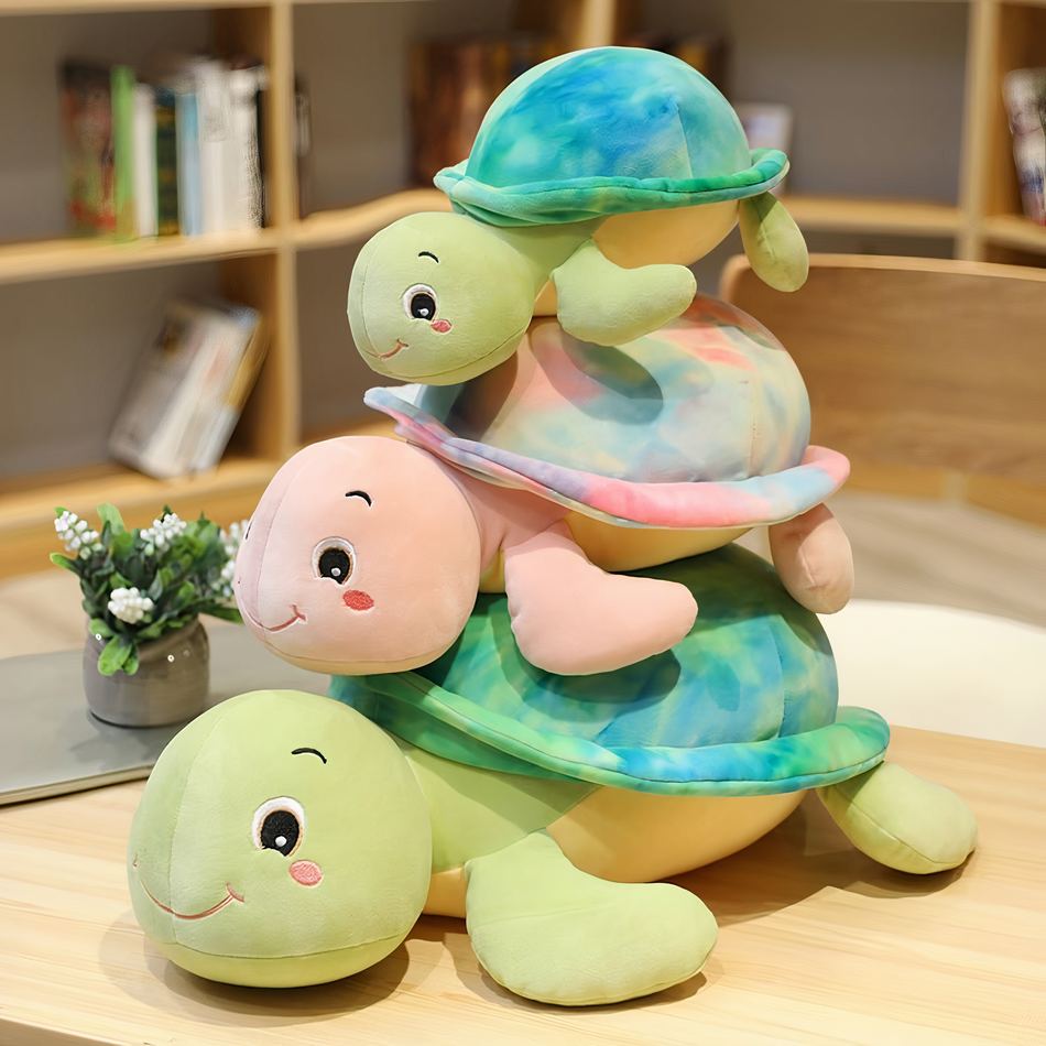 Peluche tortue bleue douce enfant océan câlin La compagnie de la peluche